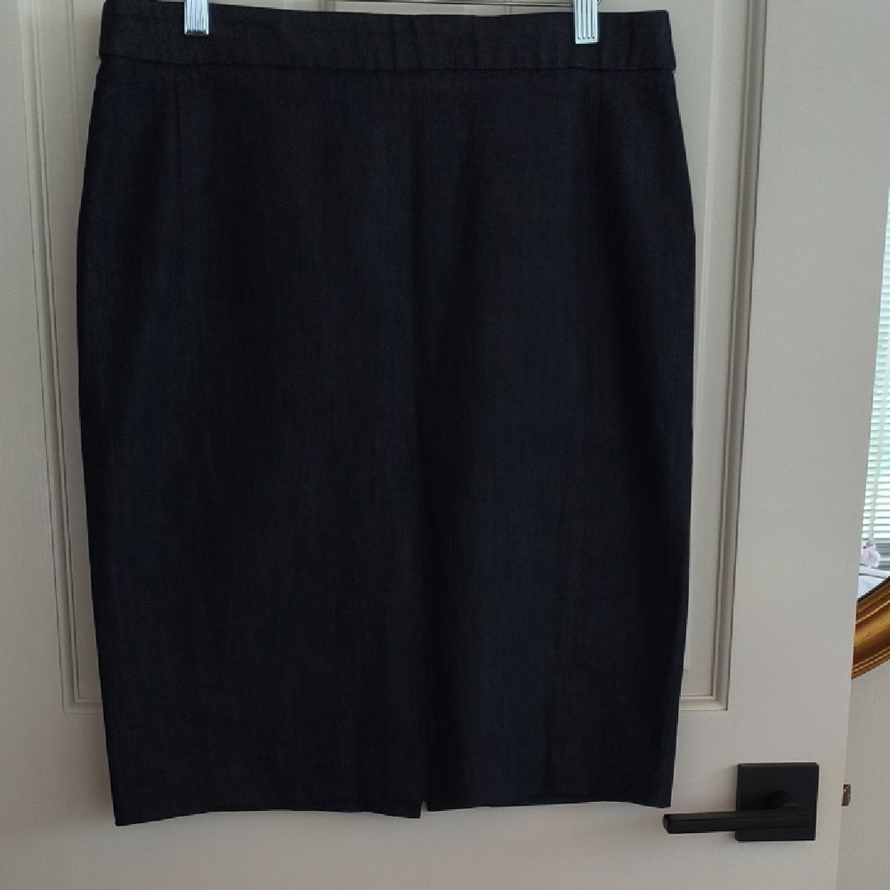 J. Crew Dark Denim Pencil Skirt size 10